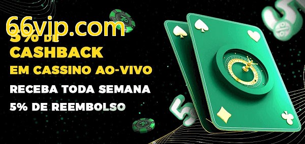 Promoções do cassino ao Vivo 66vip.com